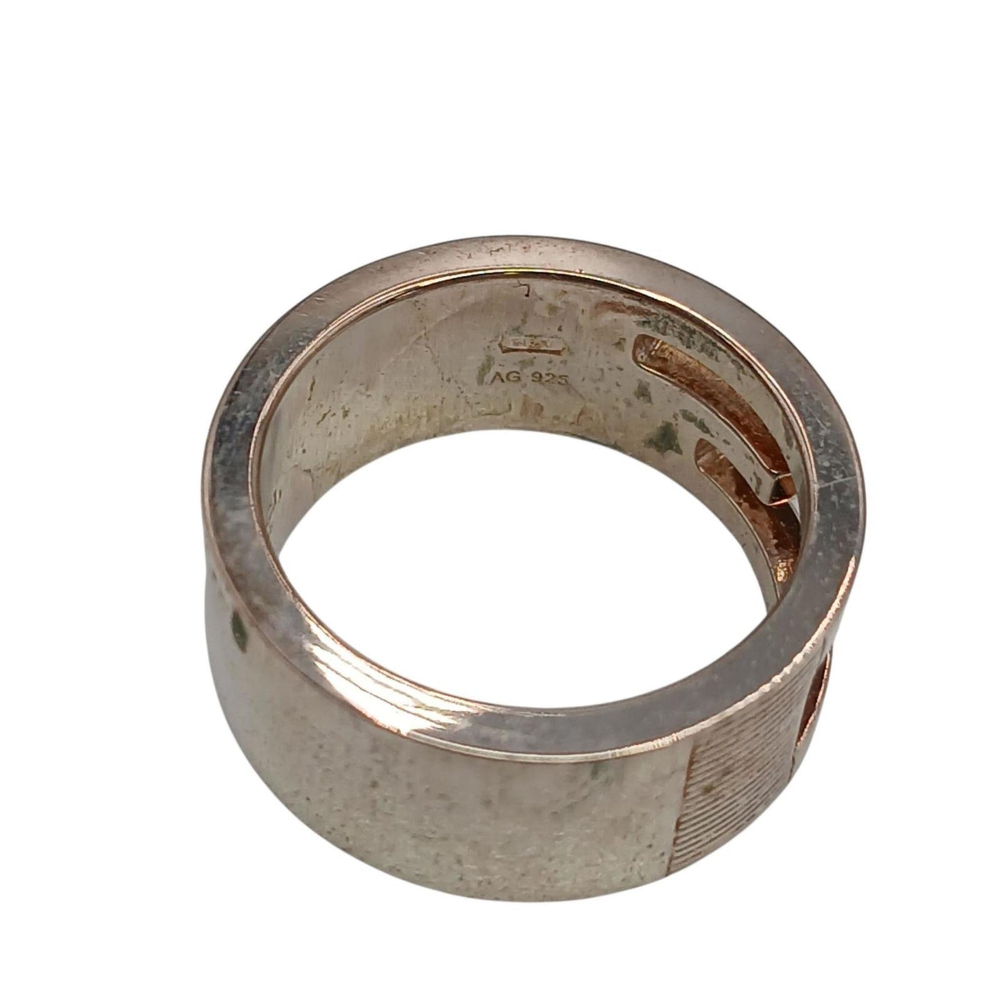 Gucci Branded Regular G Ring, 925 Sterling Silver, Men's