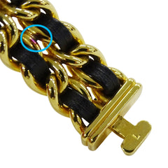 Chanel CHANEL Women's Watch Brand Premiere Quartz QZ GP Leather L Size H0001 Square Gold Black — Good