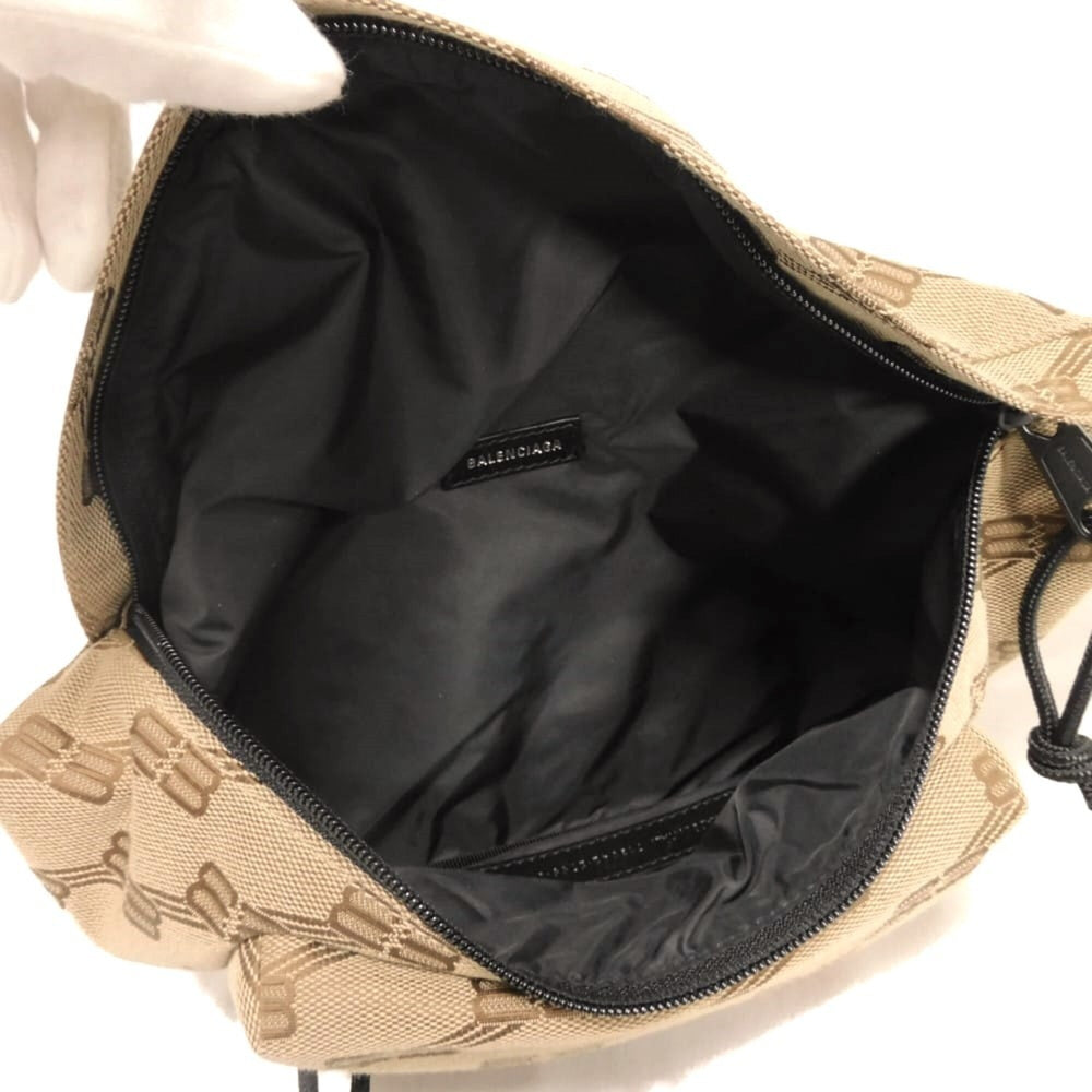 Balenciaga Signature Medium Belt Bag with Logo BB Monogram Jacquard Beige (713042 210HH 2755) - Men's — Like New