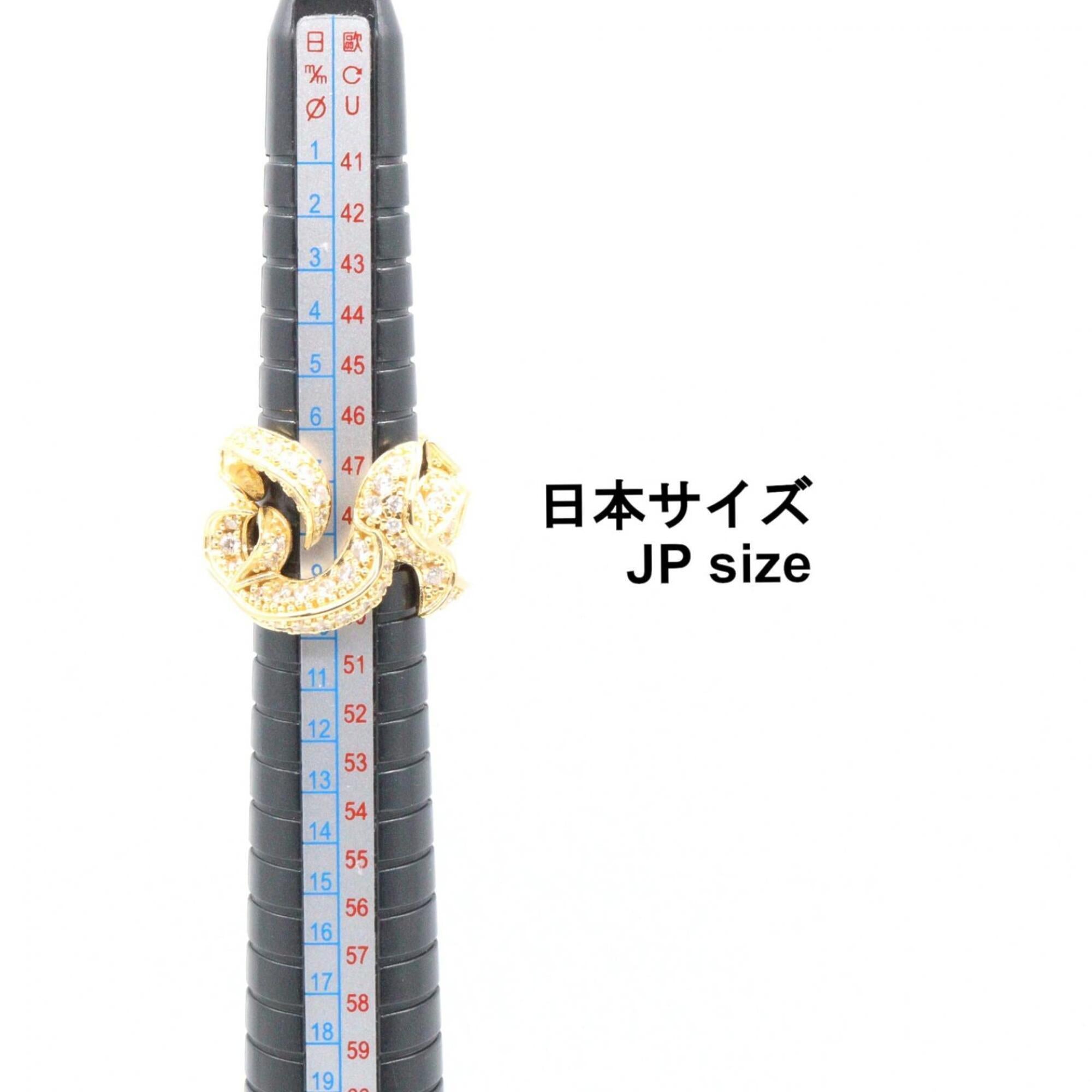 Bottega Veneta CZ Sterling Silver Ring - Women's Ring/Finger 925 Gold Tone — Like New