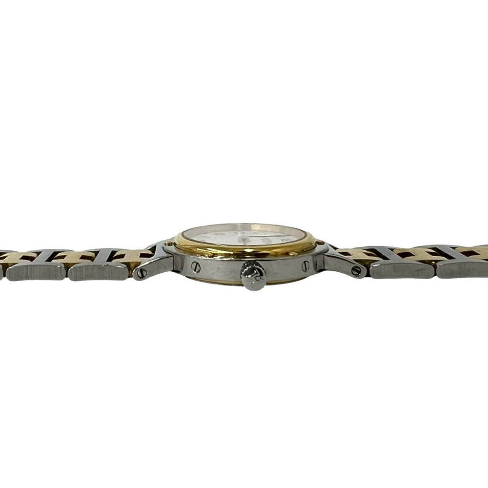 HERMES Clipper Stainless Steel GP Quartz Wristwatch, Silver/Gold, 25008 — Good