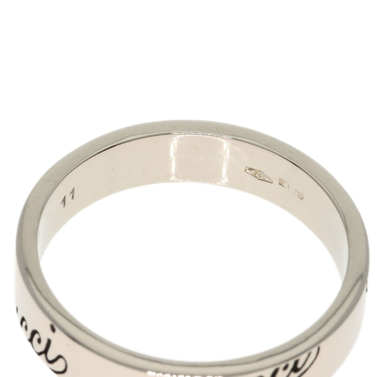 Gucci Icon Print #11 Ring in 18K White Gold for Women