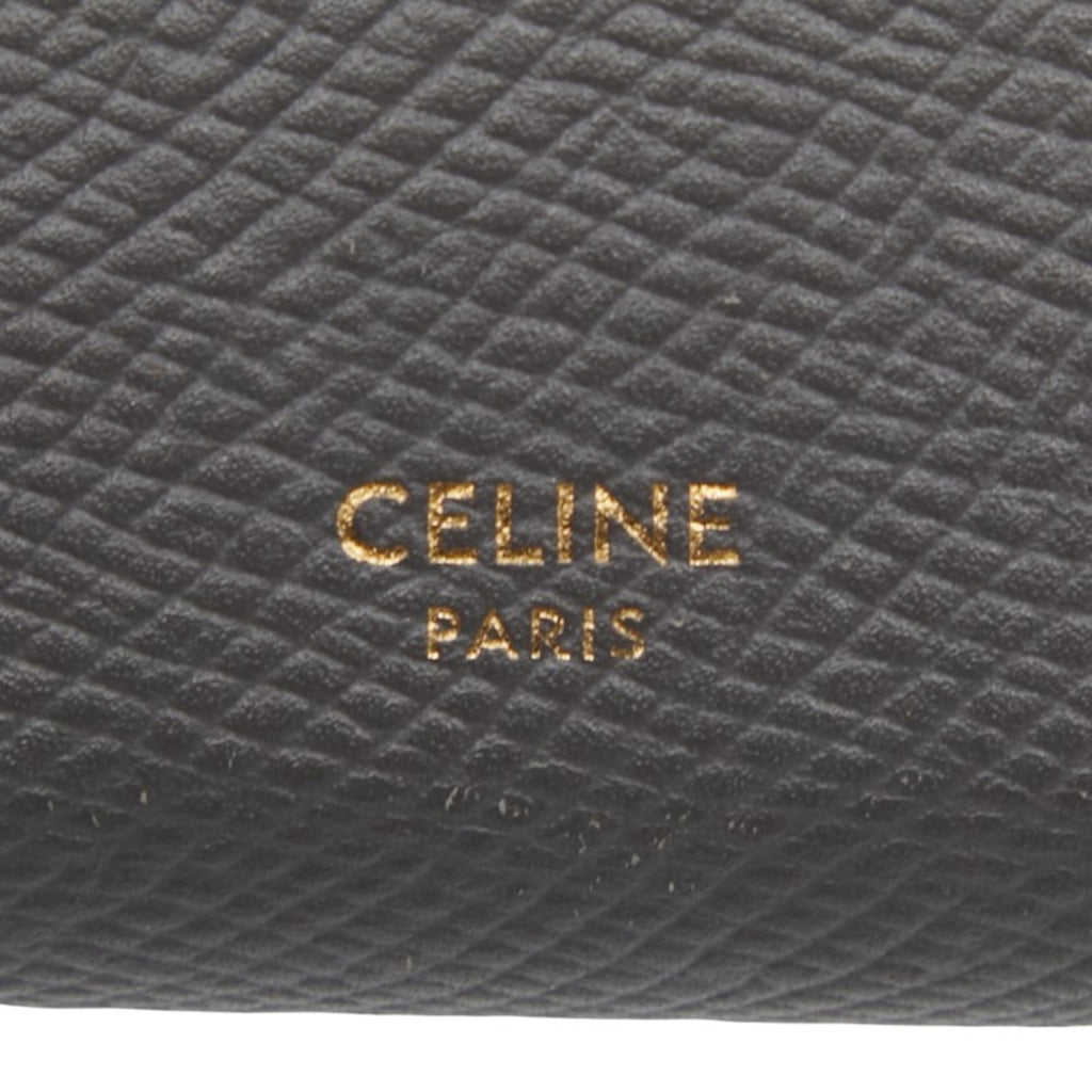 Celine Tri-fold Wallet Gray Leather Women's CELINE