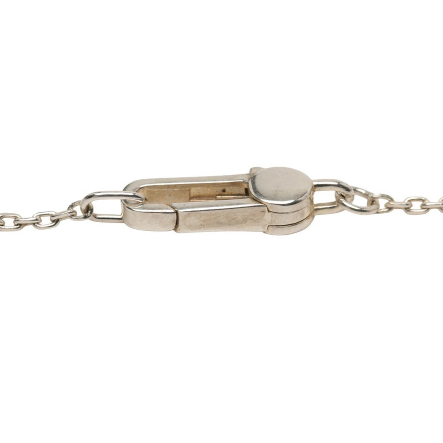 Gucci logo square pendant necklace in SV925 silver for women.