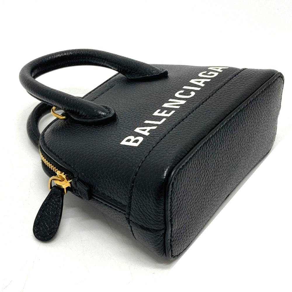 Balenciaga 639756 logo Bag 2WAY Hand Bag Shoulder Bag Black GoldHardware — Like New
