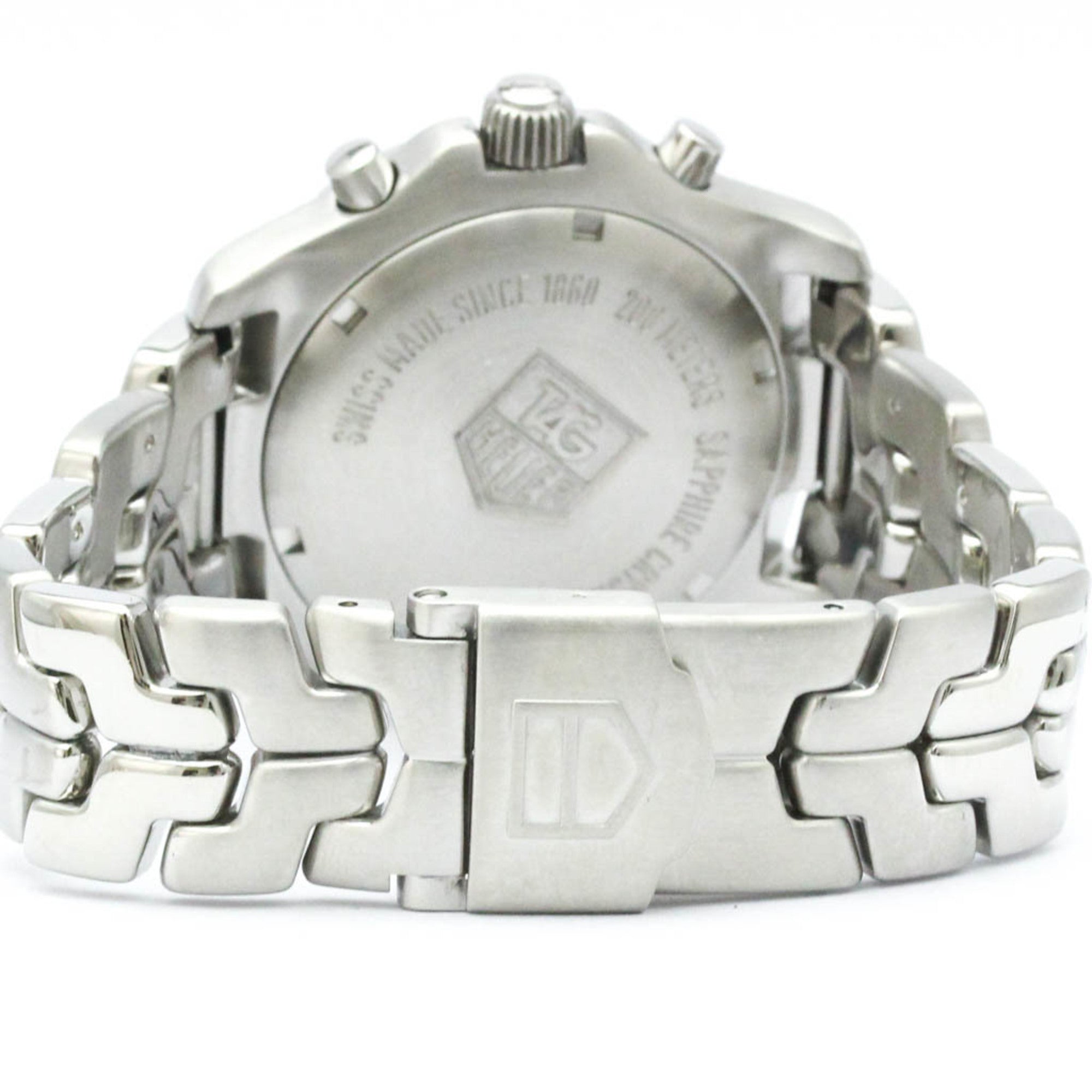 TAG HEUER Link Chronograph Steel Quartz Mens Watch CT1112 Polished — Very Good