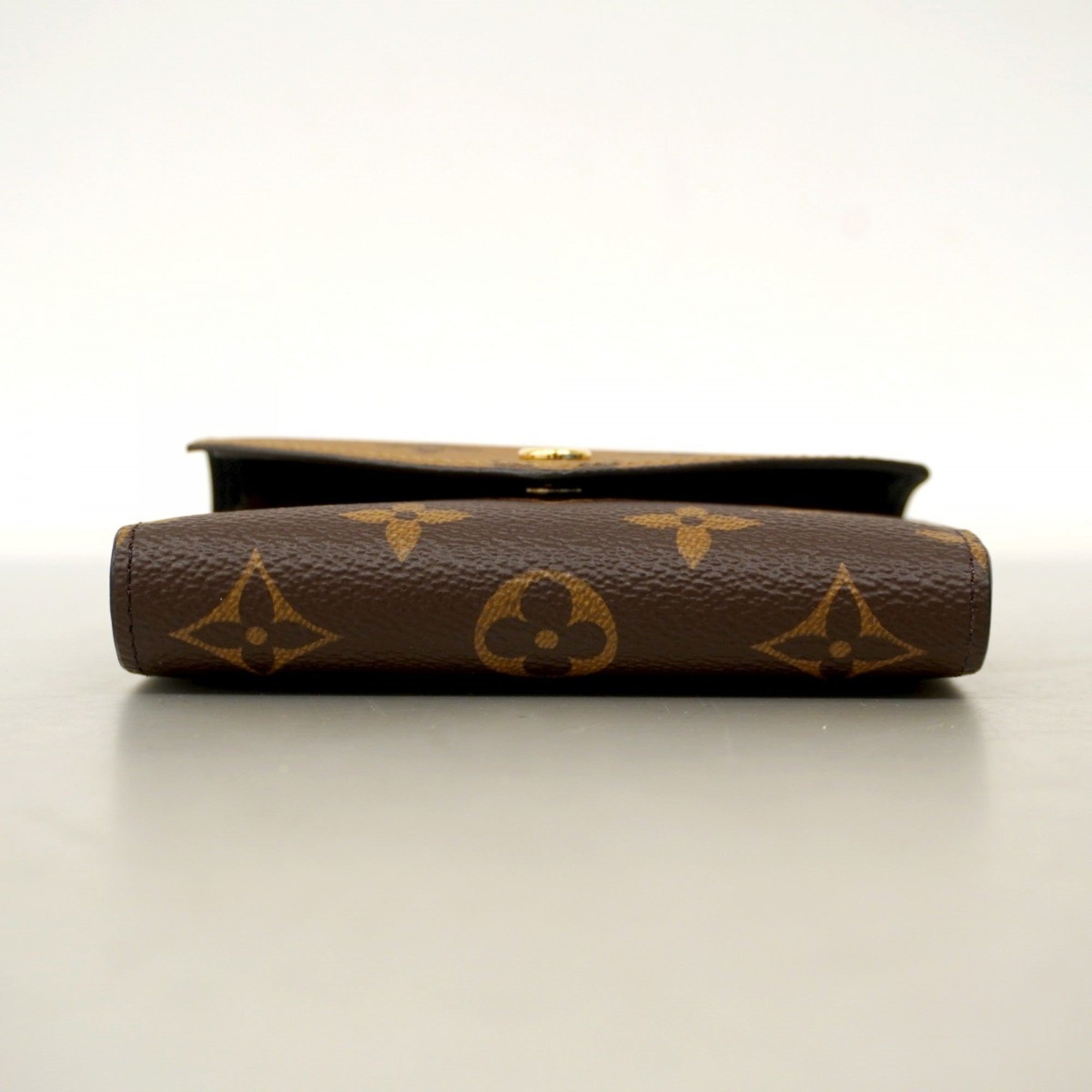 Louis Vuitton Monogram Reverse Portefeuille Victorine Tri-fold Wallet M81557 Brown Women's