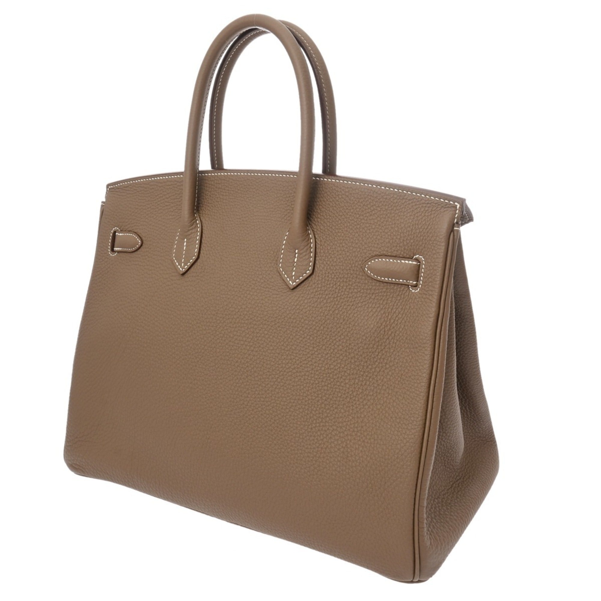 HERMES Birkin 35 Etoupe □Q Stamp (circa 2013) Unisex Togo Handbag