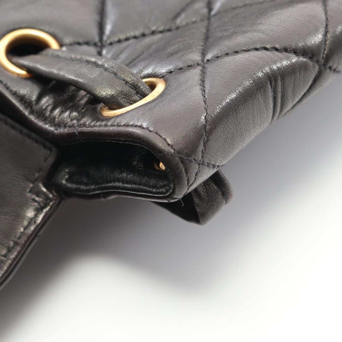 CHANEL Matelasse Backpack Bag in Lambskin Leather, Women's, Black