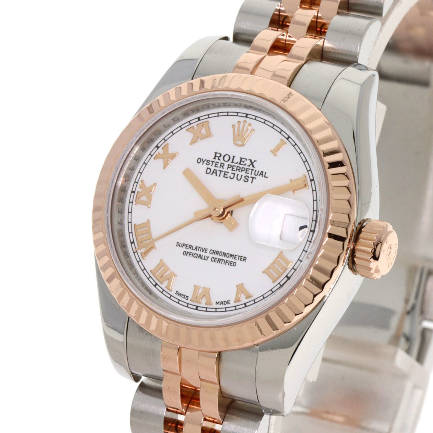 Rolex 179171 Datejust Watch Stainless Steel SSxK18PG Everose Gold Ladies ROLEX