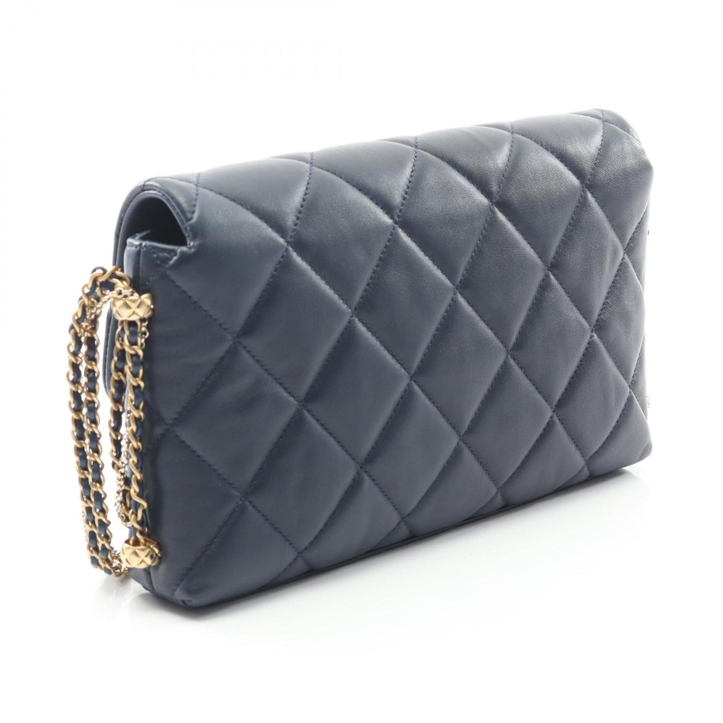 CHANEL CHANEL19 Matelasse Shoulder Bag in Lambskin (Sheep Leather) - Women's, Navy Blue, AS2563