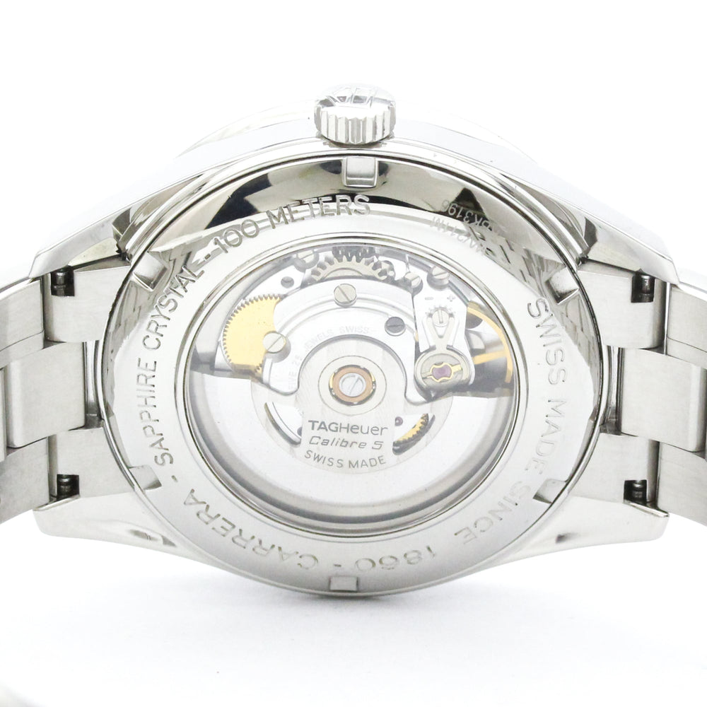 TAG HEUER Carrera Calibre 5 Steel Automatic Mens Watch WV211M Polished — Very Good