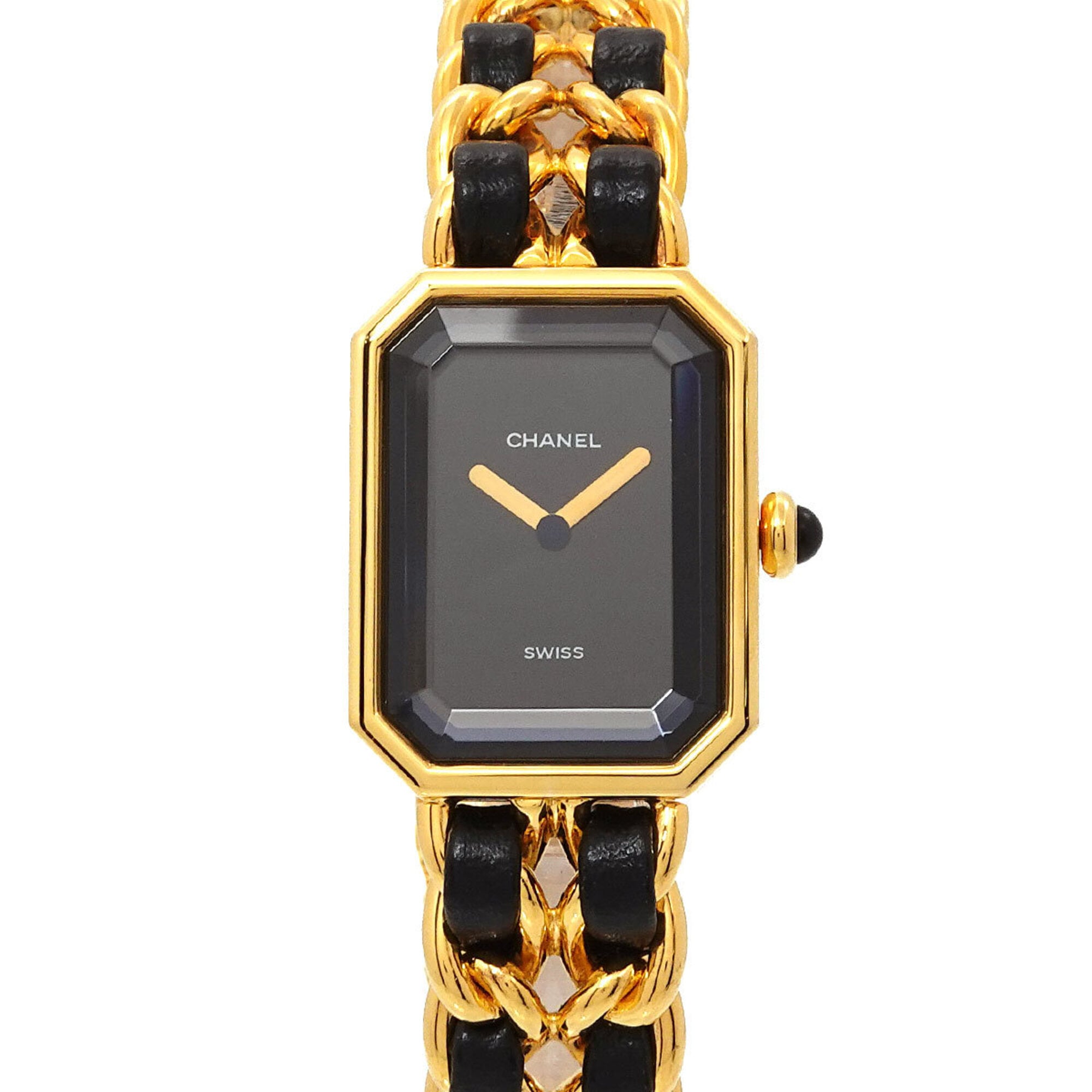 Chanel Premiere Large Size H0001 Women's Watch Black Gold Quartz — Very Good