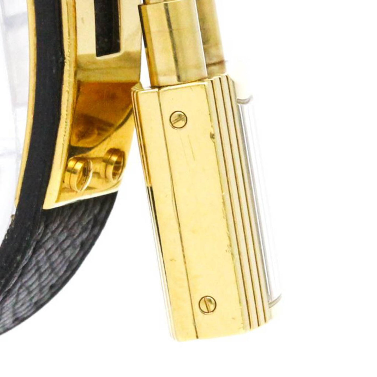 HERMES Kelly Watch Gold Plated Leather Quartz Ladies Watch