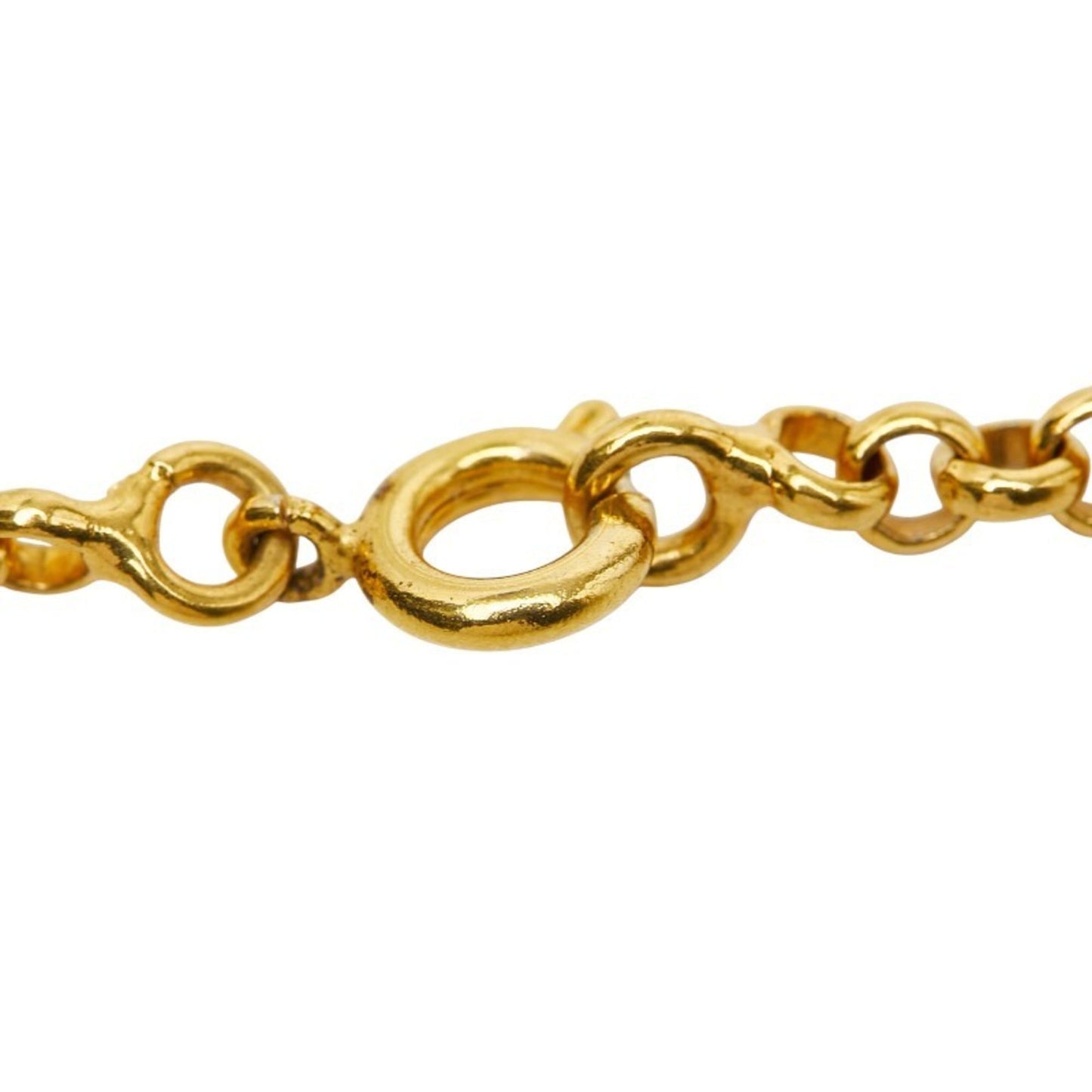 Celine Circle Logo Necklace, Gold Plated, Women's, CELINE