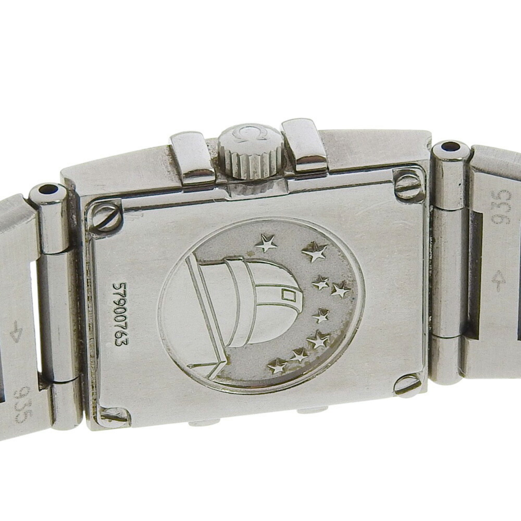 OMEGA Constellation Carree Watch 1531.71 Stainless Steel 1998 Quartz Analog Display White Shell Dial Women's — Good