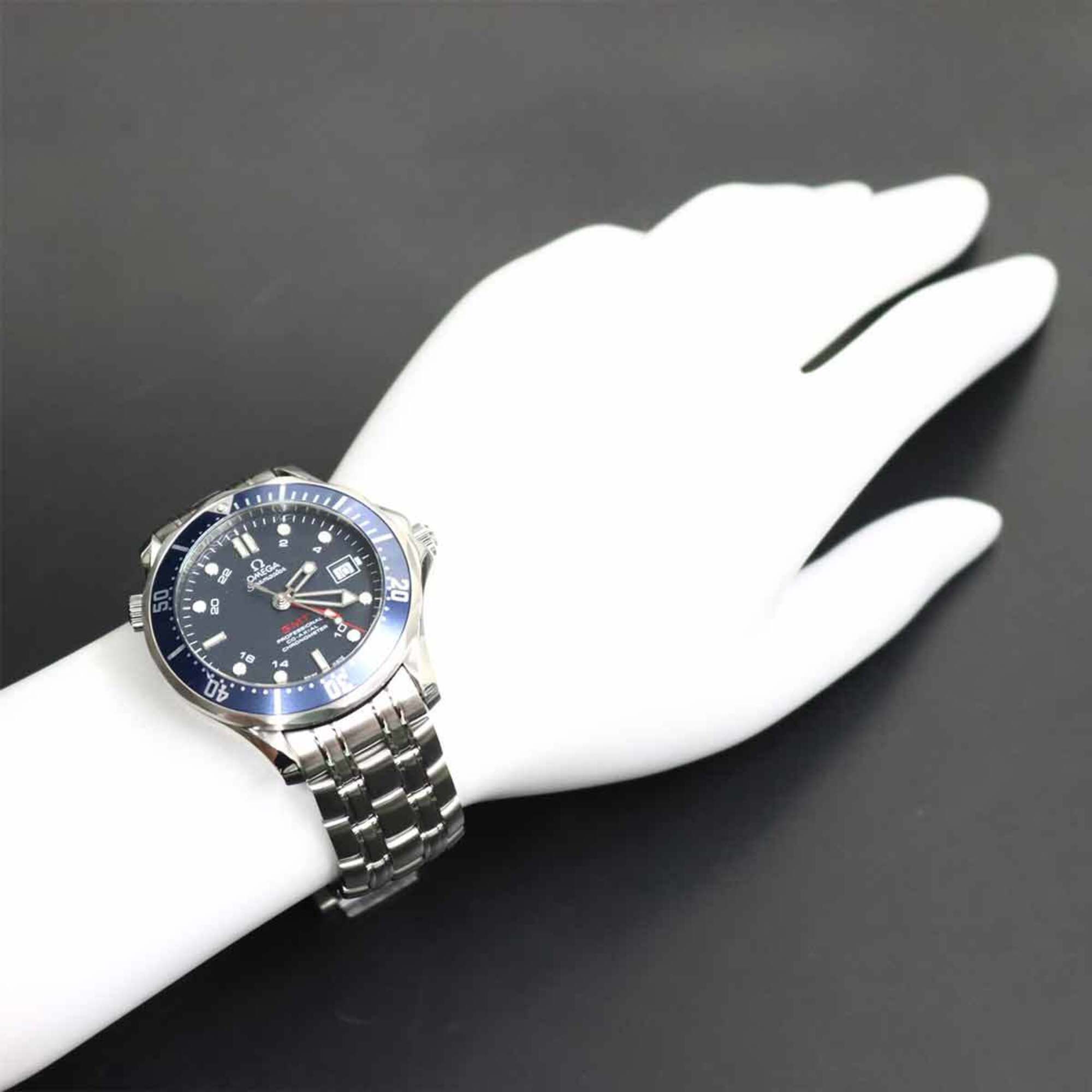 Omega Seamaster Professional 300 GMT 2535 80 Men's Watch, Date, Navy, Automatic Movement — Like New