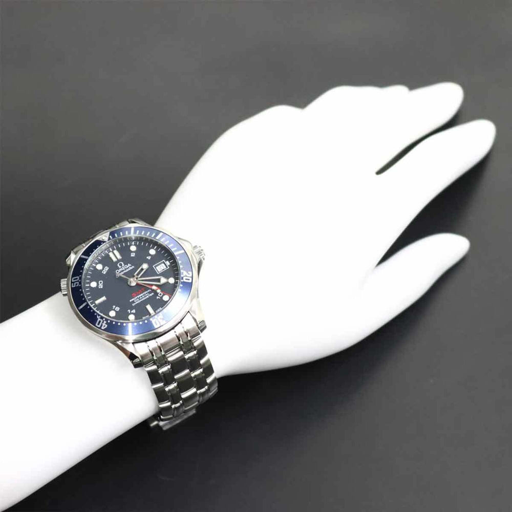 Omega Seamaster Professional 300 GMT 2535 80 Men's Watch, Date, Navy, Automatic Movement — Like New