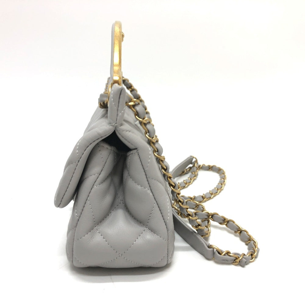 Chanel 2WAY Crossbody Shoulder Shoulder Bag gray GoldHardware — Like New