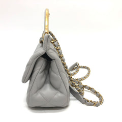 Chanel 2WAY Crossbody Shoulder Shoulder Bag gray GoldHardware — Like New