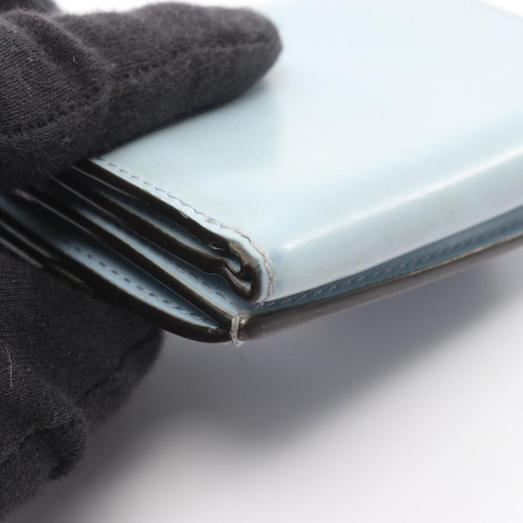 Fendi FENDI Logo Tri-fold Wallet, Leather, Women's, Blue, 8M0395