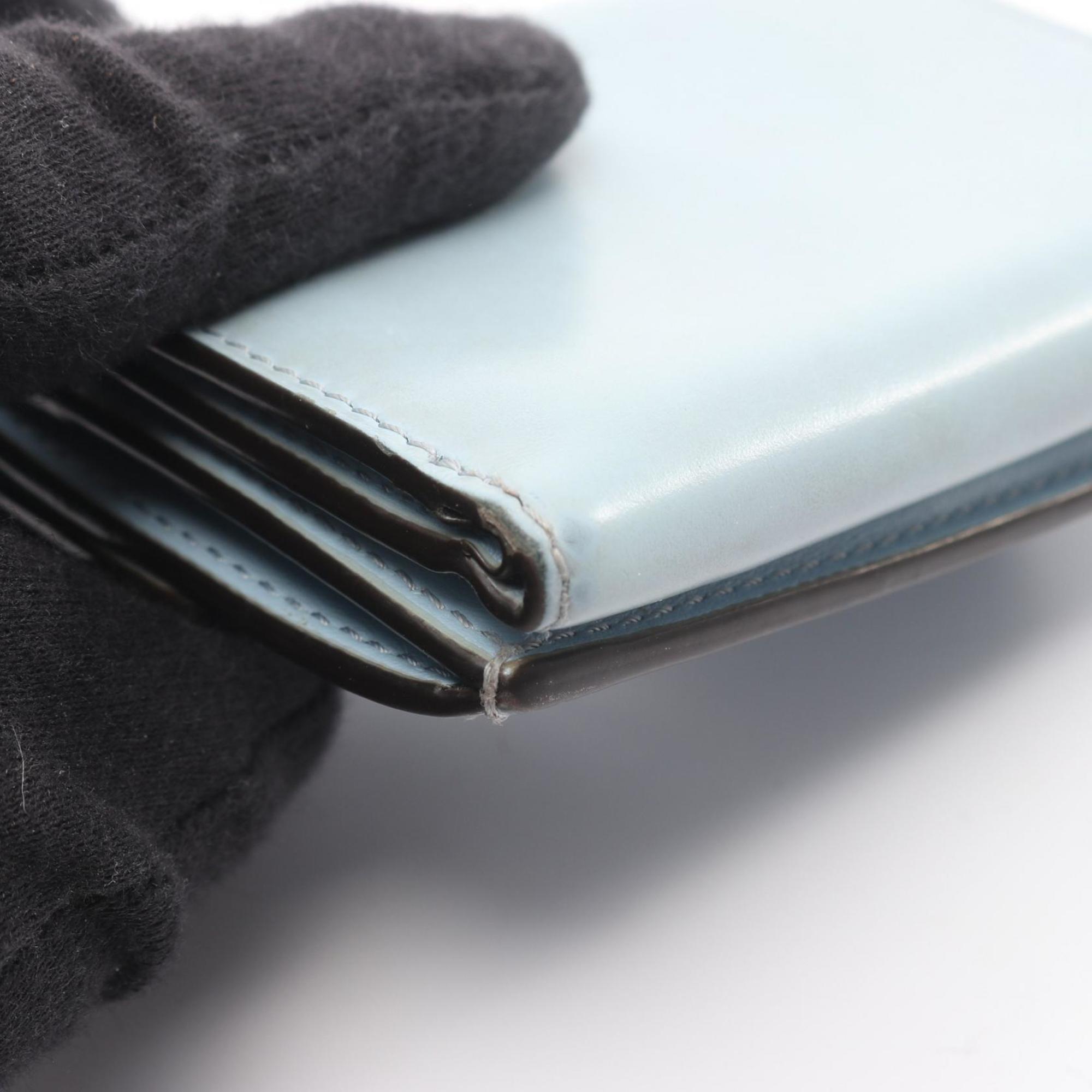 Fendi FENDI Logo Tri-fold Wallet, Leather, Women's, Blue, 8M0395