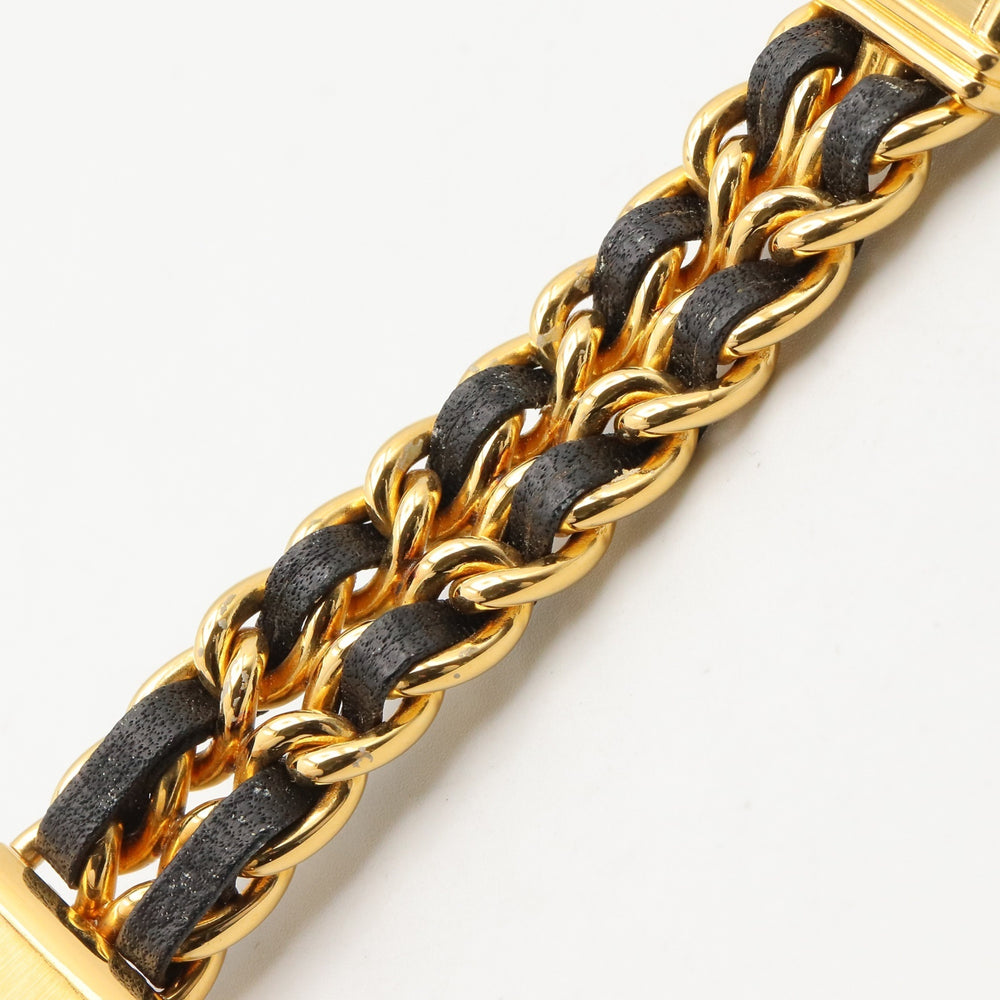 Chanel CHANEL Première M Watch, Gold Plated Leather, Women's, Black, H0001 — Very Good