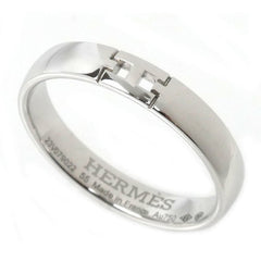 HERMES 18K White Gold Hercules Ring H119854B Size 14.5 (55mm, 3.6g) for Women — Like New