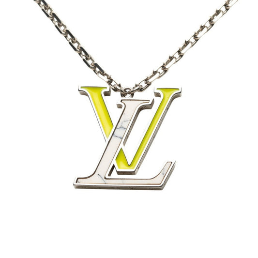 Louis Vuitton Pendant LV Colors Chain Long Necklace M00526 Silver Yellow White Metal Women's LOUIS VUITTON