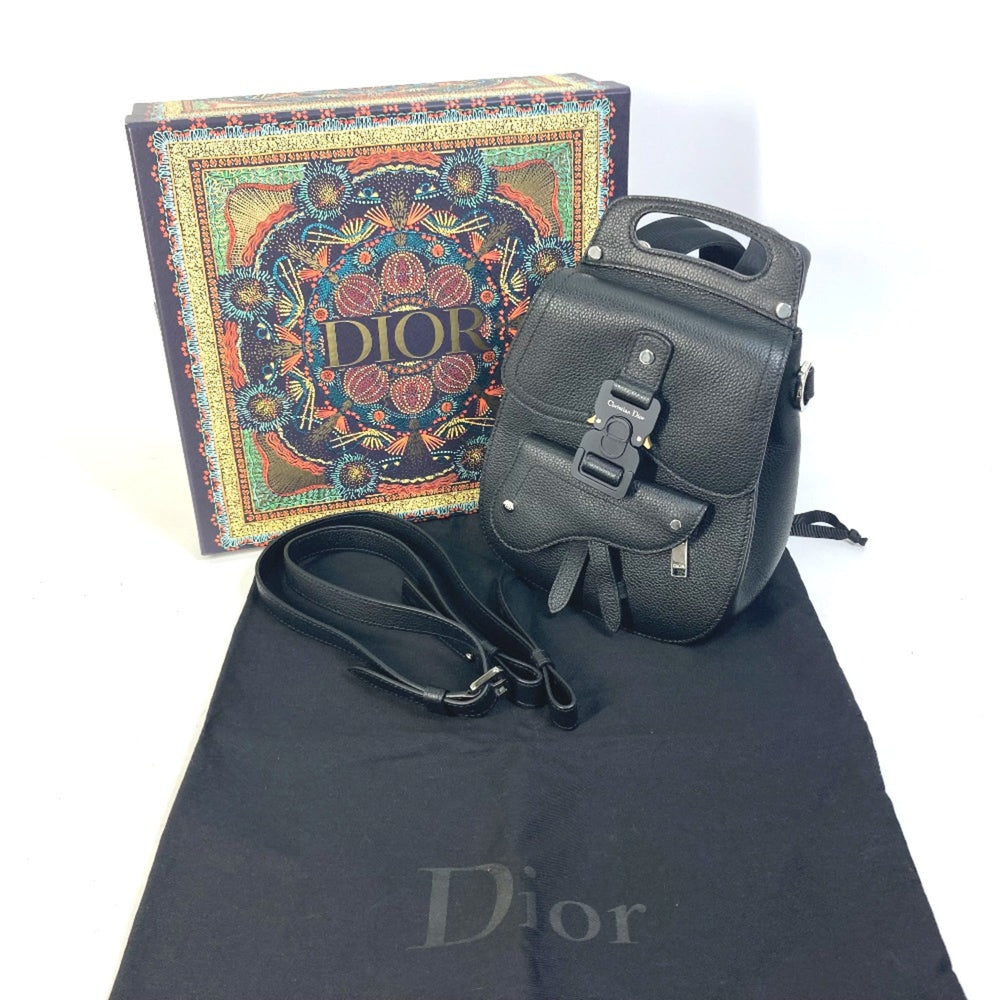 CHRISTIAN DIOR Bag Saddle backpack Backpack Black — Like New