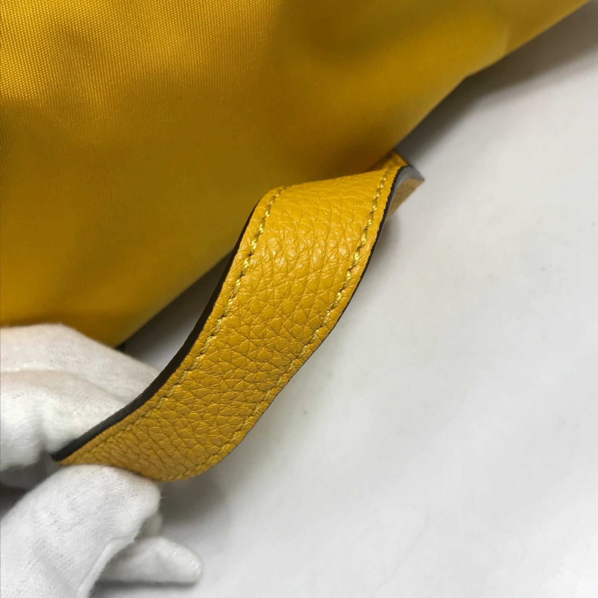 Fendi 7VZ066 backpack bag Backpack yellow — Like New