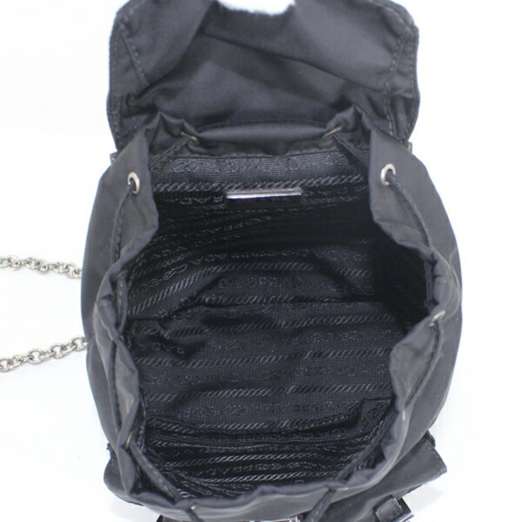 Prada PRADA Shoulder Bag Mini Backpack Nylon Black 1BH029 Women's NERO KM2805 — Like New