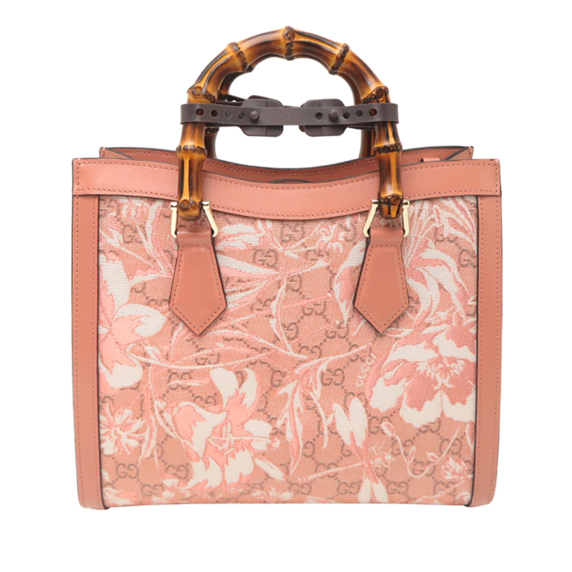 Gucci Diana Medium Tote, Japan Limited Edition, Women's Tote Bag, 853226, Leather, Light Peach & Beige — Like New