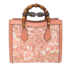 Gucci Diana Medium Tote, Japan Limited Edition, Women's Tote Bag, 853226, Leather, Light Peach & Beige — Like New