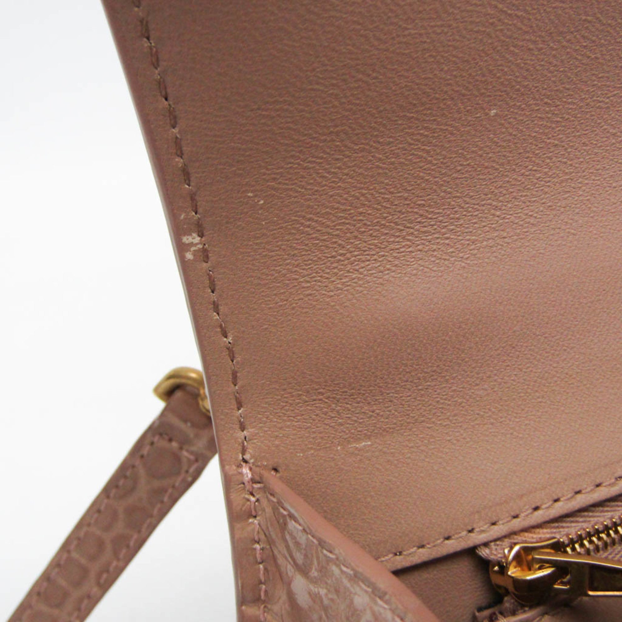 Balenciaga Hour Glass 593546 Women's Leather Handbag,Shoulder Bag Pink Beige — Like New