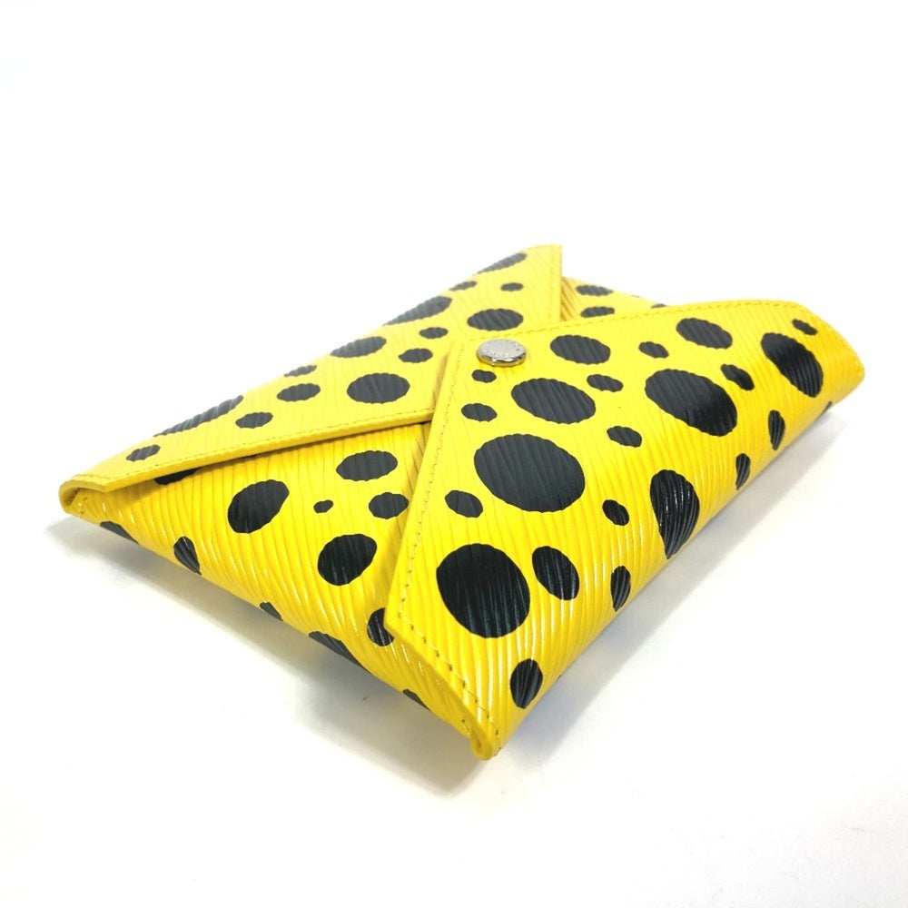 LOUIS VUITTON M81959 Yellow Leather Dot Only Yayoi Kusama LV x YK Pochette Kirigami Pouch Women's Black — New - Store Return