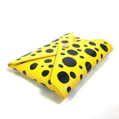 LOUIS VUITTON M81959 Yellow Leather Dot Only Yayoi Kusama LV x YK Pochette Kirigami Pouch Women's Black — New - Store Return