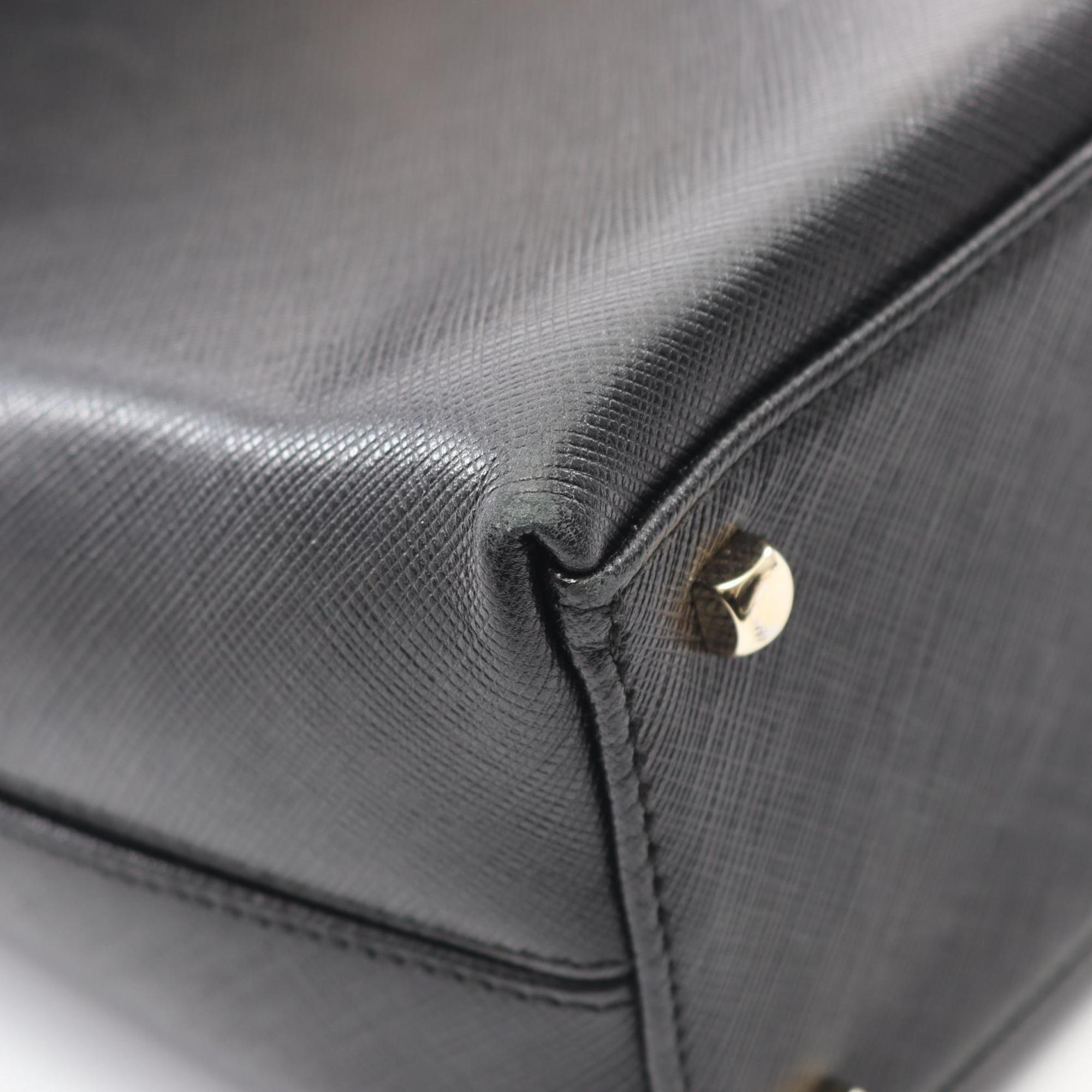 Salvatore Ferragamo Gancini handbag, leather, women's, black, size 21 0290