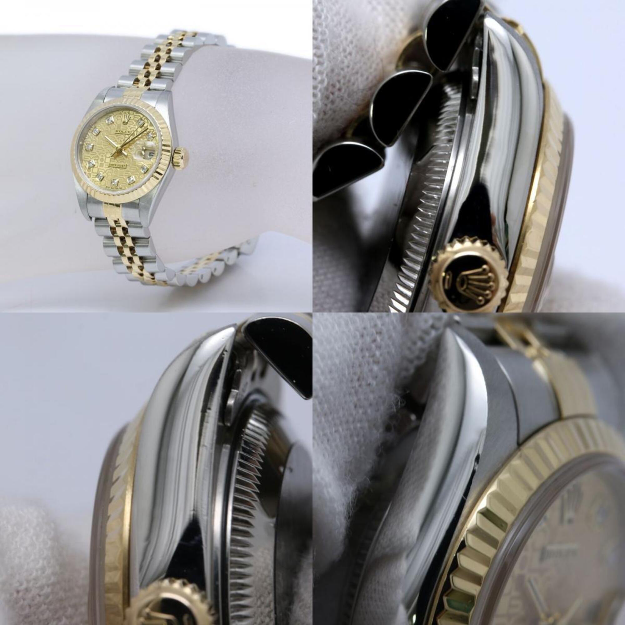 ROLEX Datejust 10P Diamond 79173G Women's Watch SSx18K Yellow Gold 40464 — Good