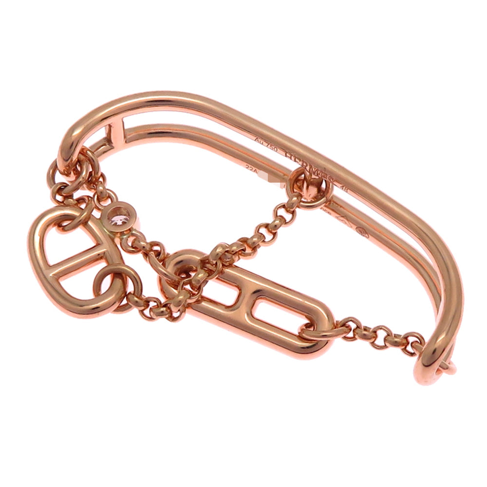 Hermes Hermès #48 Chaine d'Ancre Chaos Women's Ring in 750 Pink Gold — Like New