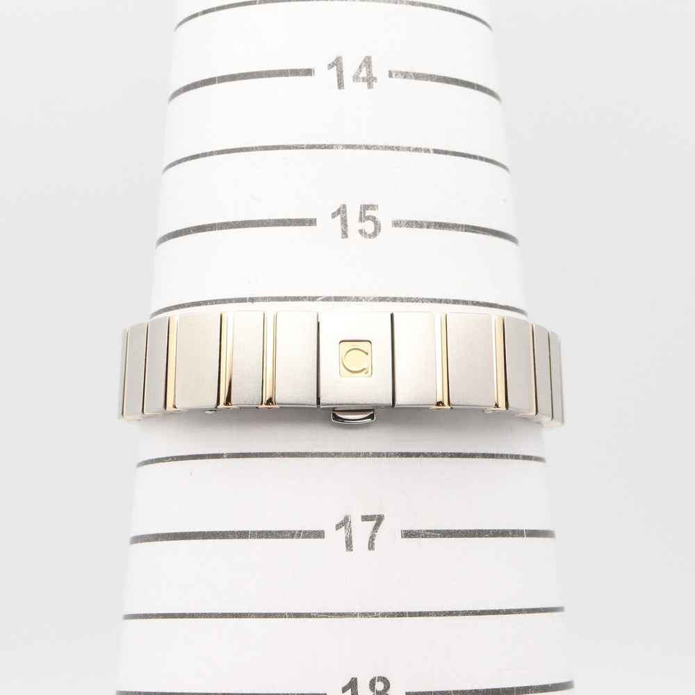 Omega Constellation Brushed Watch, 18K (Yellow Gold) Stainless Steel, Ladies', White/White Mother-of-Pearl, 123.25.24.60.05.001 — Very Good