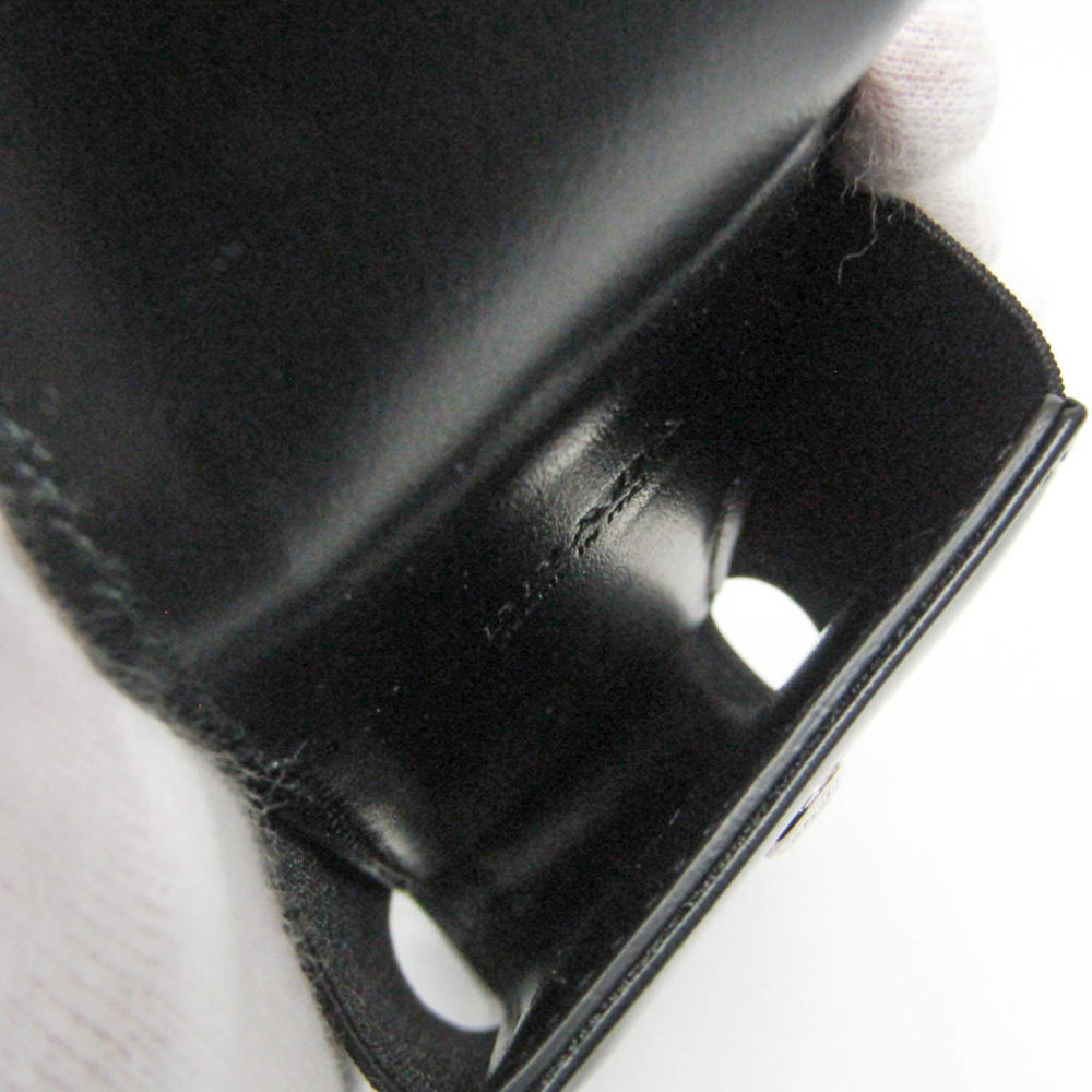Prada Triangle Logo Phone Pouch Men,Women Leather Pouch Black — Like New