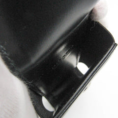 Prada Triangle Logo Phone Pouch Men,Women Leather Pouch Black — Like New