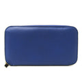 Valextra V9L06 Women's  Calfskin Long Wallet (bi-fold) Royal Blue