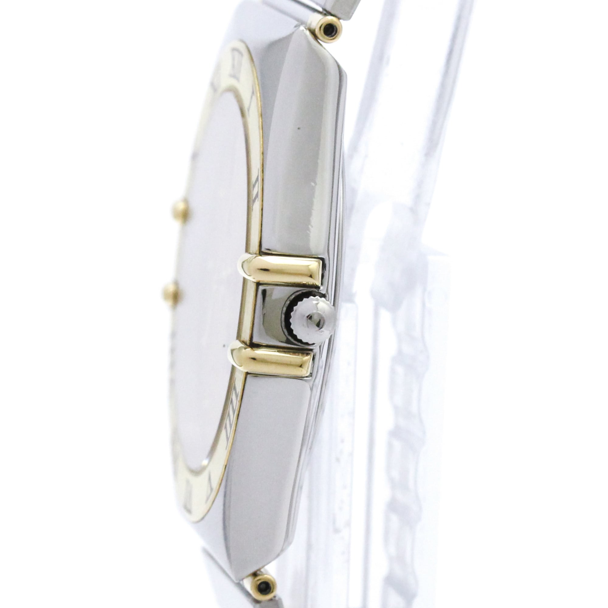 OMEGA Constellation 18K Gold Steel Quartz Mens Watch 396.1080 Polished — Very Good