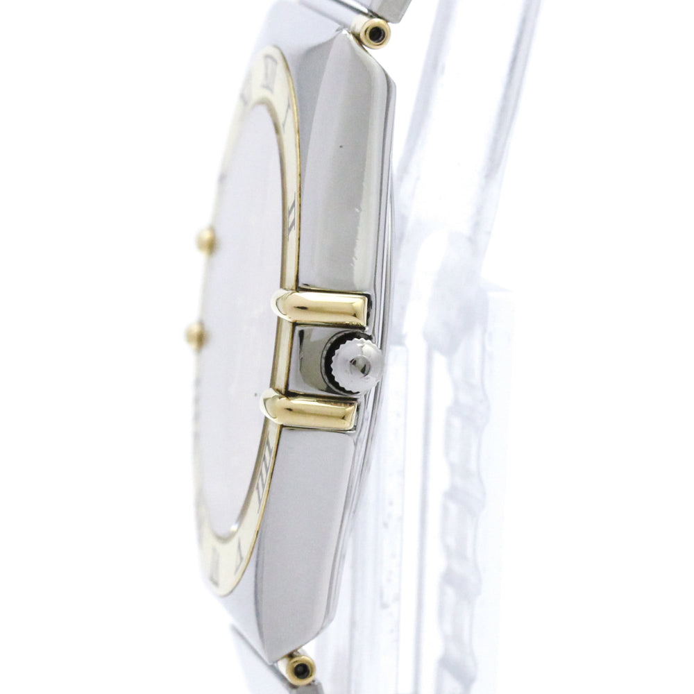 OMEGA Constellation 18K Gold Steel Quartz Mens Watch 396.1080 Polished — Very Good