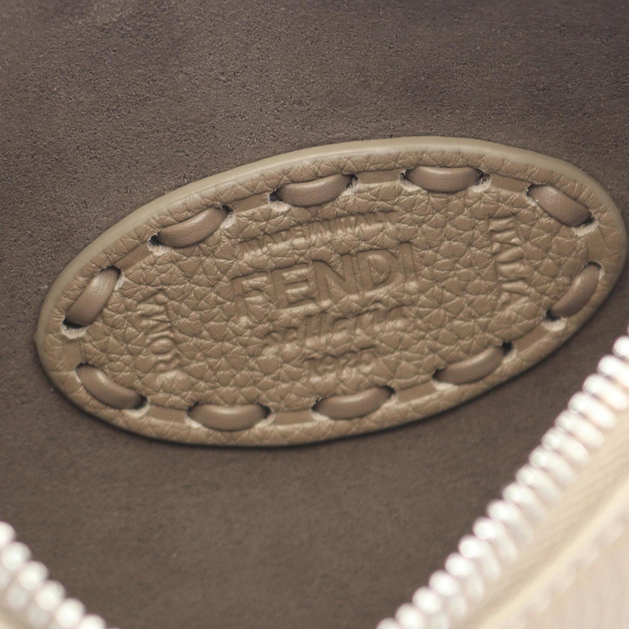 Fendi Small Fendessence Selleria Handbag, Leather, Women's, Beige