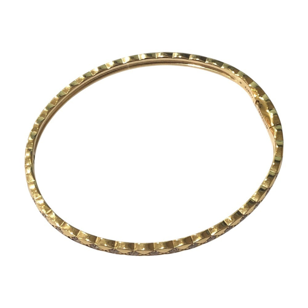 CHANEL J13080 18K Yellow Gold Coco Crush Collection Accessory Jewelry Full Diamond Bracelet Women's Like New — Like New