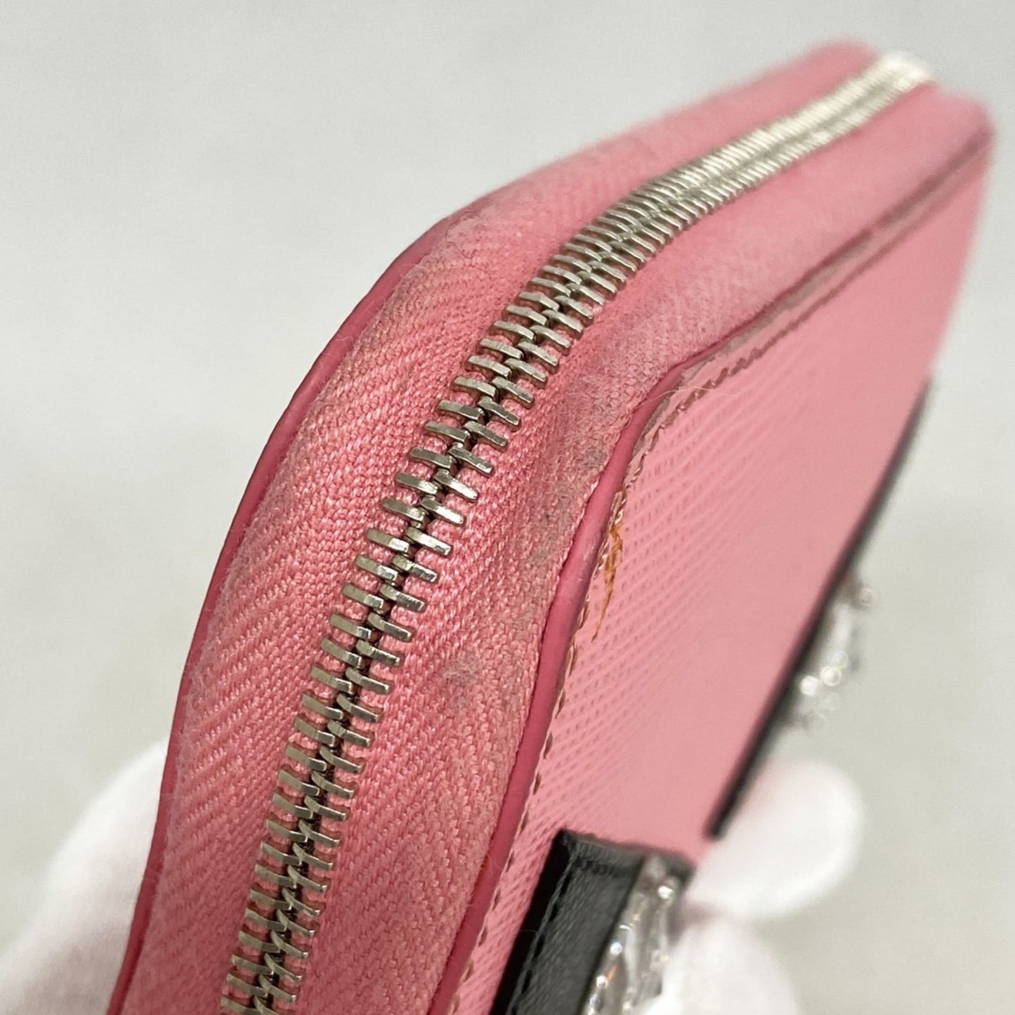 Fendi Monster Leather Wallet/Coin Case, Pink, Women's