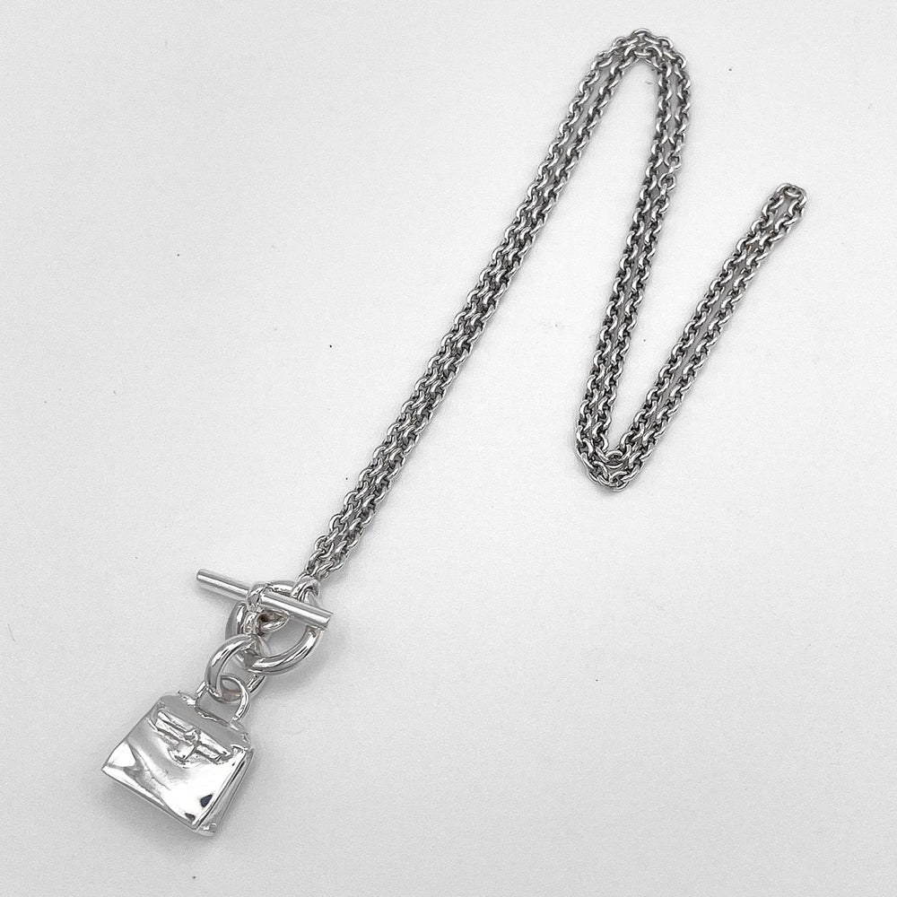 HERMES Amulette Kelly Charm Necklace Pendant Toggle SV925 Men's Women's — Like New